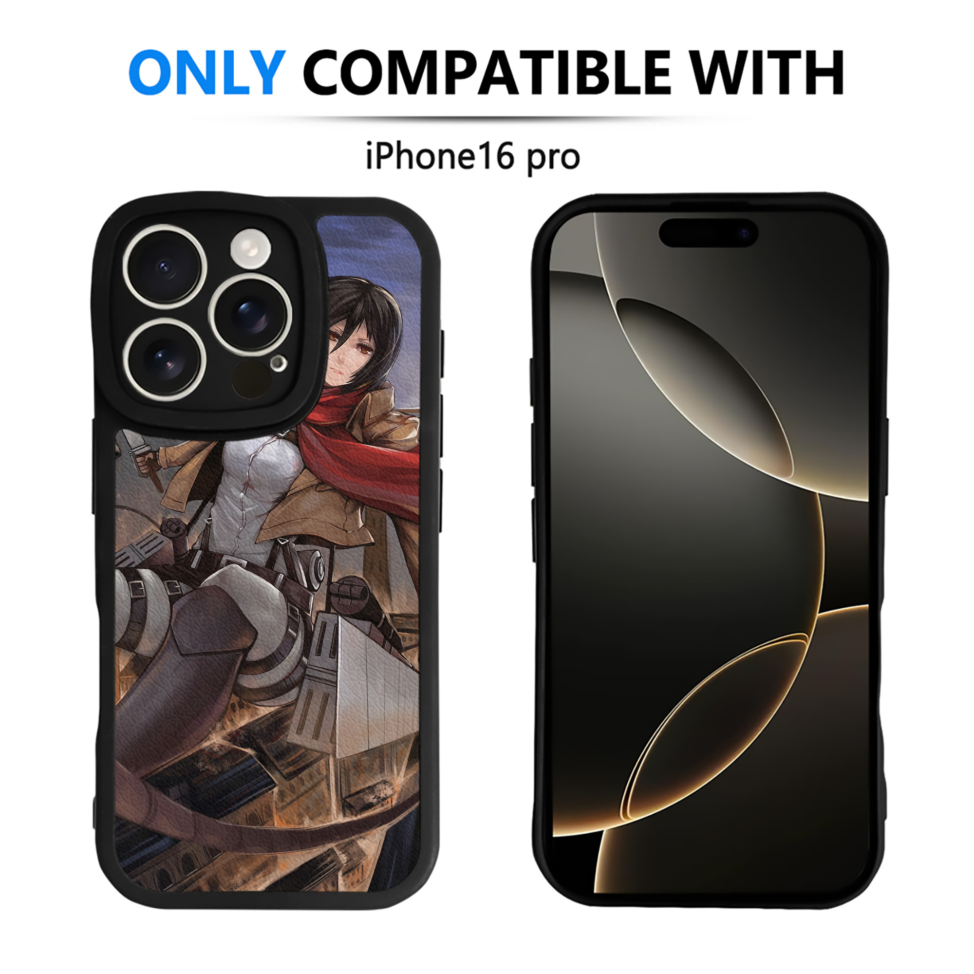 （画像用） 進撃の巨人 Attack on Titan 【iPhone 16シリーズ対応】シリコンスマホケース（レザー調） 材質：シリコン